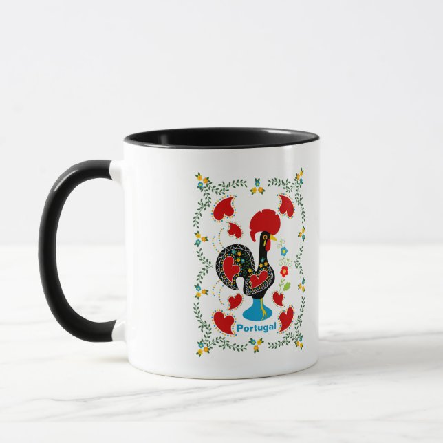 Traditionelles Verzeichnis Portugals in schwarz Tasse (Links)