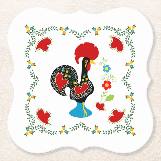 Traditionelles Verzeichnis Portugals in schwarz Untersetzer (Vorderseite)