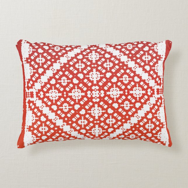 Traditionelles verziertes mexikanisches Talavera.  Dekokissen (Vorderseite)