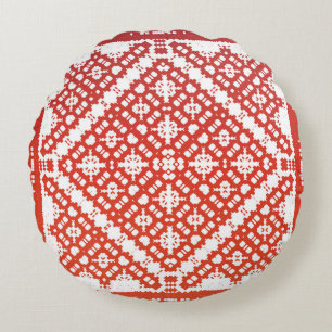 Traditionelles verziertes mexikanisches Talavera. Rundes Kissen