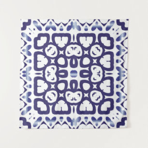Traditionelles verziertes portugiesisches Azulejo. Wandteppich