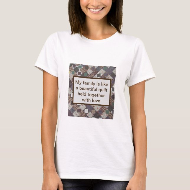 Traditionelles Vintages Patchwork Quilt-Foto T-Shirt (Vorderseite)