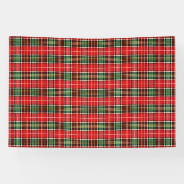 Traditionelles Weihnachts-Karomuster Banner (Horizontal)