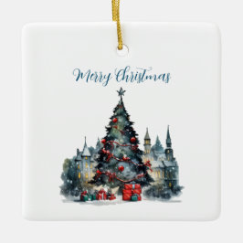 Traditionelles Weihnachtsangebot Frohe Weihnachten Keramikornament