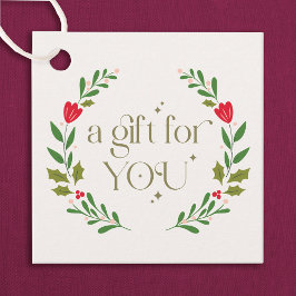 Traditionelles Weihnachtskreidegeschenk Geschenkanhänger