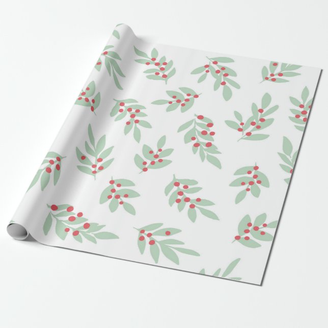 Traditionelles Weihnachtsmuster-Papier Geschenkpapier (Ungerollt)