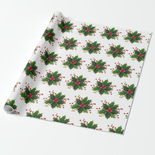 Traditionelles Weihnachtspapier mit Weihnachtsster Geschenkpapier