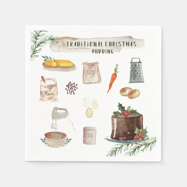 Traditionelles Weihnachtsspiel | Feiertag Serviette (Vorderseite)