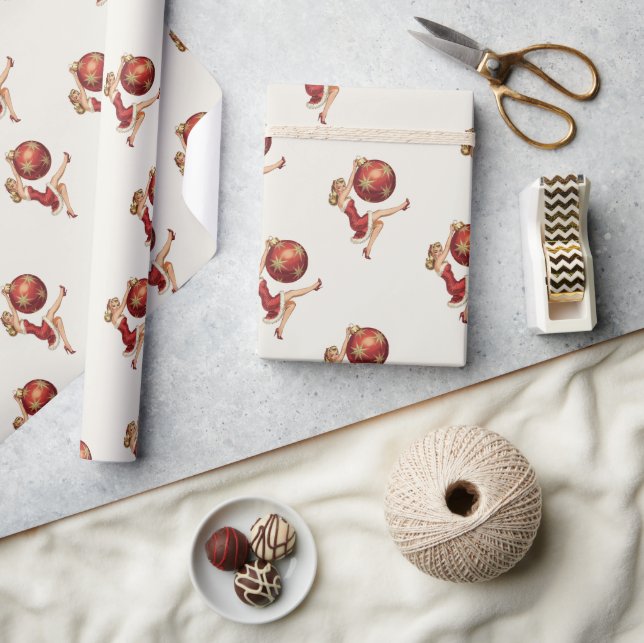 Traditionelles Weihnachtswrapping Papier Geschenkpapier (Kunsthandwerk)