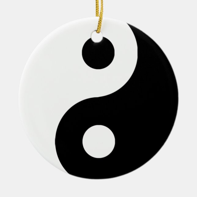 Traditionelles Yin Yang Keramik Ornament (Vorne)