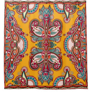 Traditionelles Ziergebirge Paisley Bandanna. Yo Duschvorhang