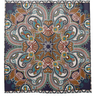 Traditionelles Ziergebirge Paisley Bandanna. Yo Duschvorhang