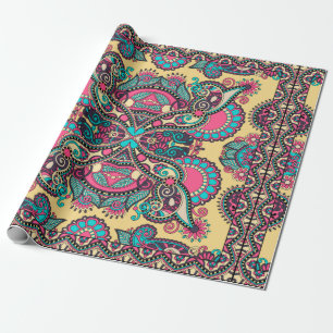 Traditionelles Ziergebirge Paisley Bandanna. Yo Geschenkpapier
