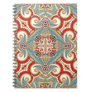 Traditionelles Ziergebirge Paisley Bandanna. Yo Notizblock
