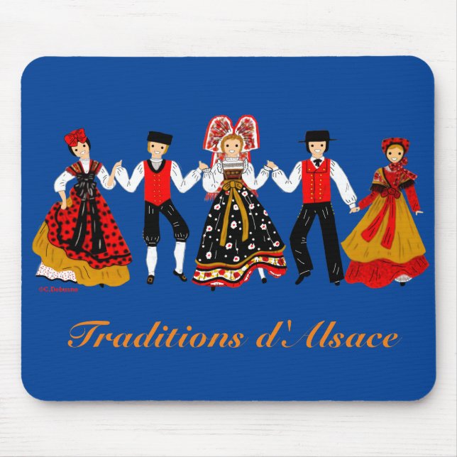Traditionen des Elsass, Frankreich Mousepad (Vorne)