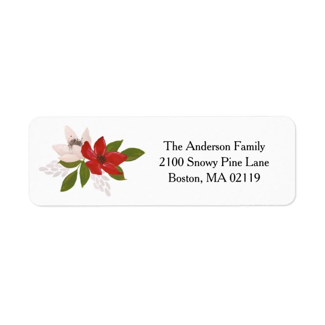 Traditionen Holiday Floral Rücksendeadressen-Aufkl (Vorne)