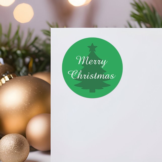 Traditionnel - Bright Green Joyeux Sticker de Noël (Créateur téléchargé)