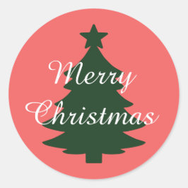 Traditionnel - Rouge doux - Sticker de Noël joyeux