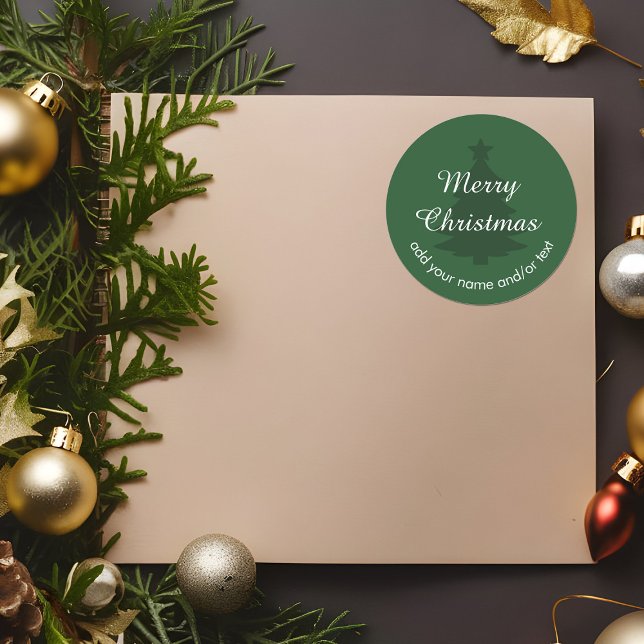 Traditionnel - Sticker de Noël personnalisé vert f (Créateur téléchargé)