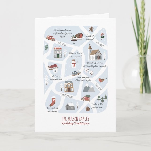 Traditions de vacances - Notre carte de famille No (Devant)