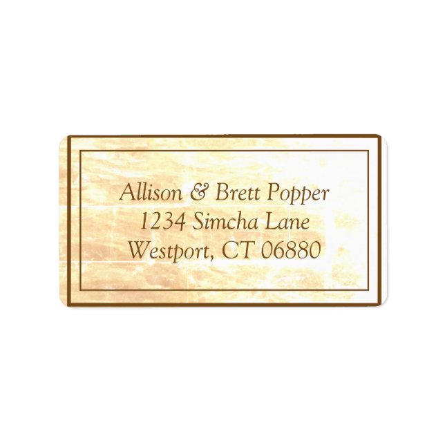 Traditions d'or Étiquette de adresse (Devant)
