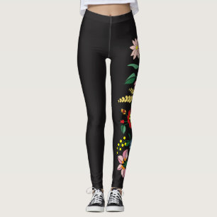 Traditonal Ungar-Stickerei Leggings