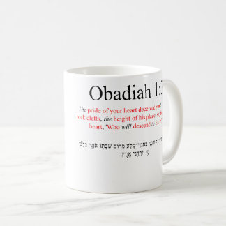 Traduction Open Source Obadiah 1:3 Mug