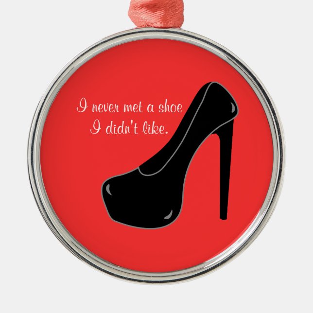 Traf nie einen Schuh Ornament Aus Metall (Vorne)