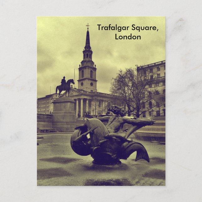 Trafalgar Carré, carte postale Londres (Devant)
