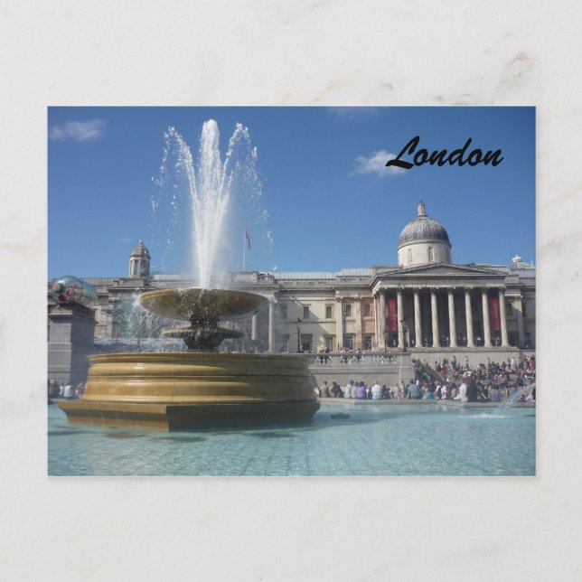 Trafalgar-Springbrunnen Postkarte (Vorderseite)
