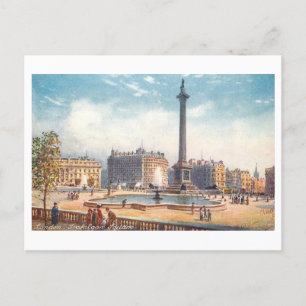 Trafalgar Square London Vintage Ansichtskarte Postkarte