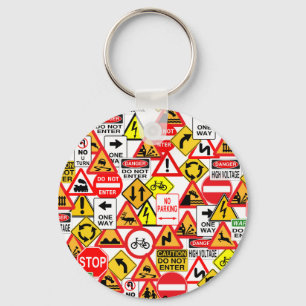 Traffic signs keychain schlüsselanhänger