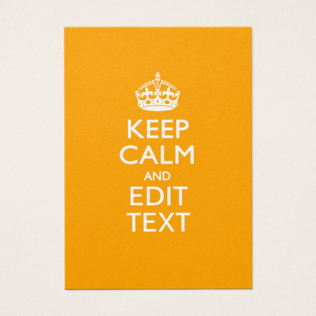 Traffic Yellow Background Keep Calm And Your Text (Vorderseite)