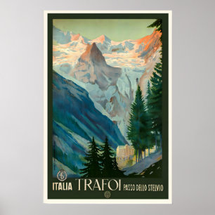 Trafoi Alpes italiennes Italie Affiche de voyage v