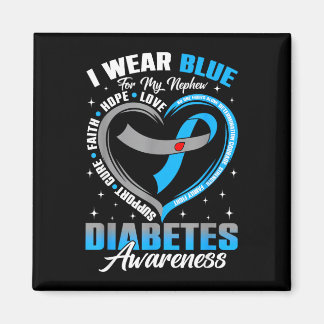 Trag blau für das Bewusstsein für Diabetes beim Ne Magnet