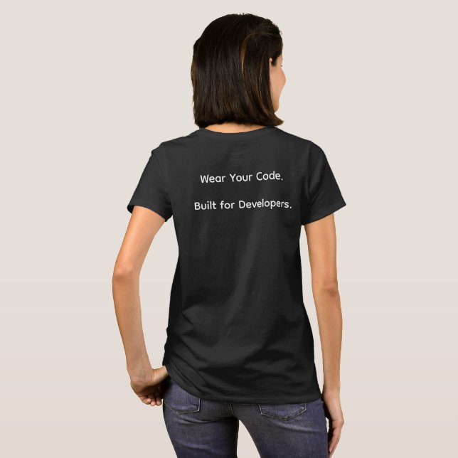 Trag deinen Code. Gebaut für Entwickler T-Shirt (Schwarz voll)
