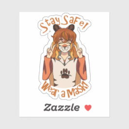 Trag eine Maske! Aufkleber