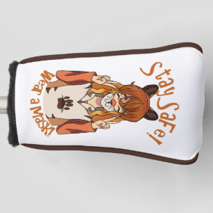 Trag eine Maske! Golf Headcover