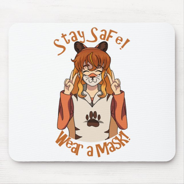 Trag eine Maske! Mousepad (Vorne)