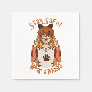 Trag eine Maske! Serviette
