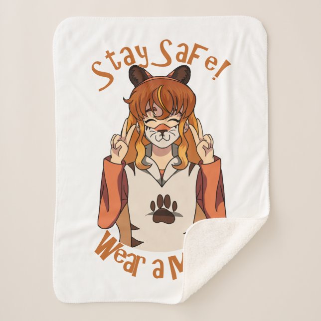 Trag eine Maske! Sherpadecke (Vorderseite)