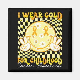 Trag Gold Für Das Bewusstsein Für Krebs Bei Kinder Magnet