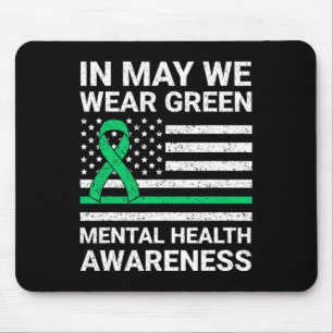 Trag Grün zur Sensibilisierung für psychische Gesu Mousepad