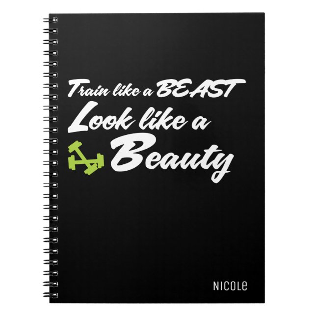 TRAG WIE EIN Personalisiertes Fitness Journal Notizblock (Vorderseite)