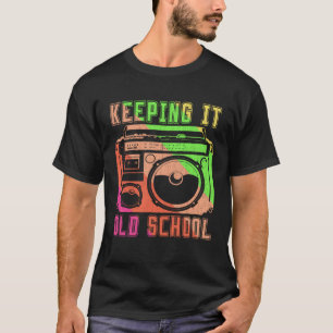 Tragbare Stereo-80er der 90er Jahre Retro-Musik T-Shirt