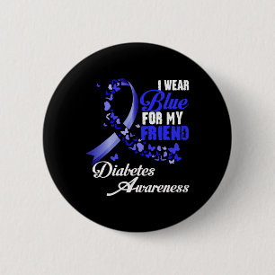 Trage Blau für meinen Freund T1d Diabetes-Bewussts Button