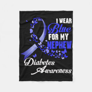 Trage Blau Für Meinen Neffen T1d Diabetes-Bewussts Fleecedecke