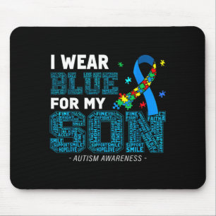 Trage Blau für Sohn Au-Aufmerksamkeit Mama Papa El Mousepad