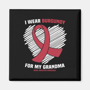 Trage Burgunderrot Für Meine Oma Hirnaneurysma Bew Magnet