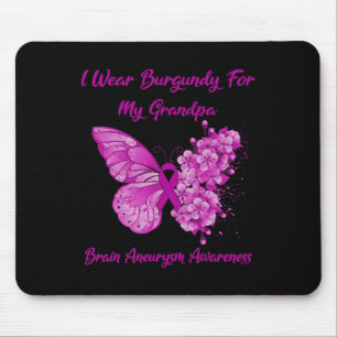 Trage Burgunderrot Für Meinen Opa Gehirnaneurysma- Mousepad